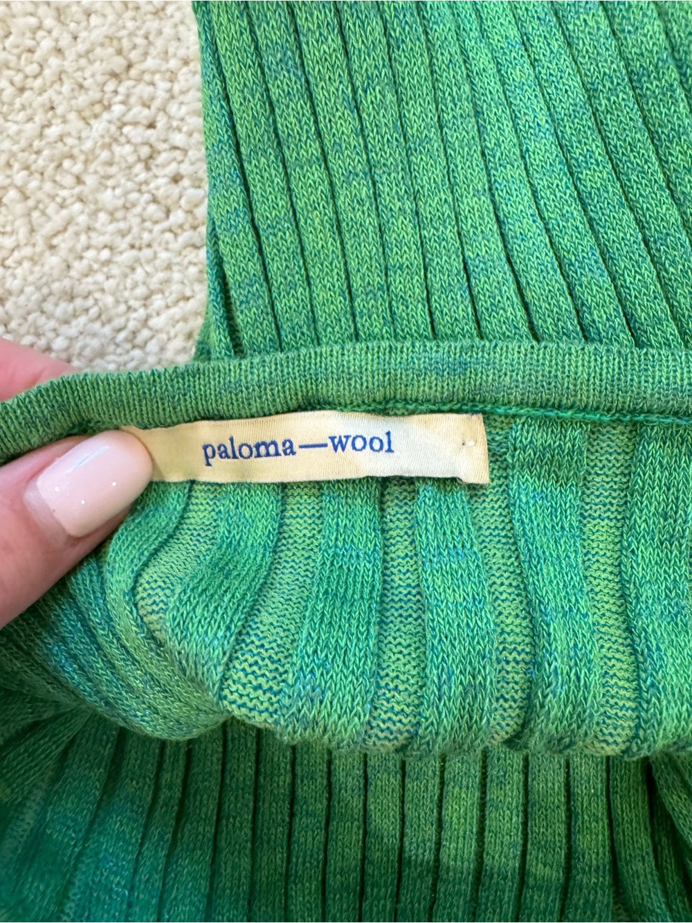Paloma Wool Block Rib Top Green - Picture 7 of 8